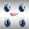 Service Caster 6 Inch SS Solid Poly Caster Set with Ball Bearings 2 Brakes 2 Rigid SCC SCC-SS30S620-SPUB-TLB-2-R-2 - alternate 6